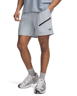 Under Armour Men's Gray Unstoppable Woven Shorts Blue Fog / Black M