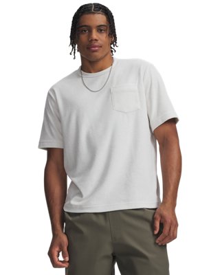Under Armour Men's White Icon Sportswear Terry Short Sleeve Summit / Xxl