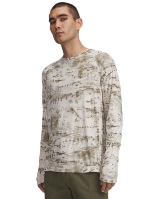 Мужской топ Under Armour UA Fish Elite Printed Long Sleeve, цвет: Снежный белый — фото 1