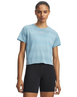 Under Armour Women's Blue Velociti Short Sleeve Haze / Reflective M