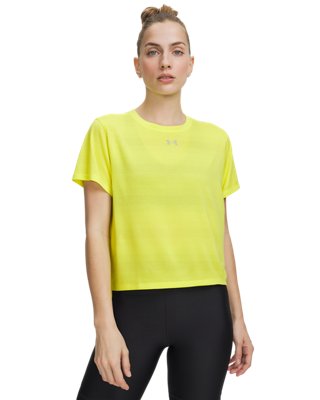 Haut à manches courtes Under Armour Velociti pour femme Flash Light / réfléchissant M