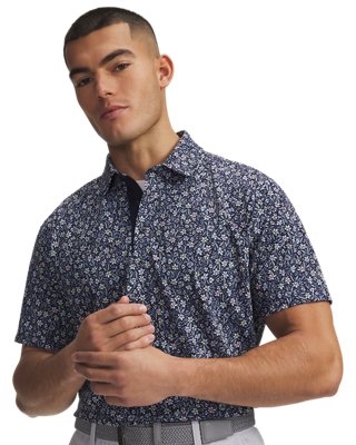 Under Armour ArmourDry Printed Men's Polo T-Shirt (Midnight Navy / White)
