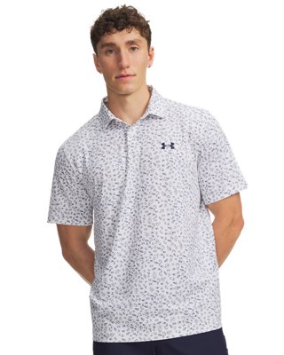 Under Armour Men's White Matchplay Printed Polo / Academy / Academy M