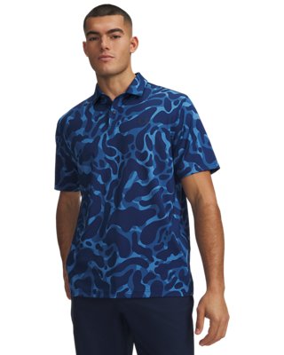 Under Armour Men's Blue Matchplay Printed Polo Aegean / Academy / Academy M