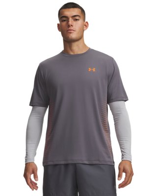 Under Armour Men's Gray Tech™ Play Short Sleeve Castlerock / Outrageous Orange / Outrageous Orange Xs