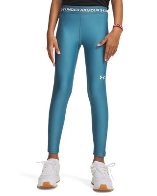 Under Armour Legging HeatGear pour fille Boundless Bleu, Taille YXS (122 - 127 cm)