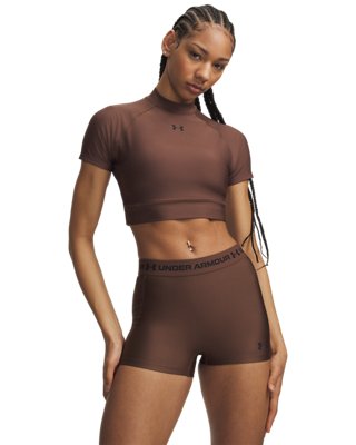 HeatGear® Women's Crop Mock Short Sleeve | Under Armour