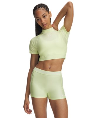 HeatGear® Women's Crop Mock Short Sleeve | Under Armour