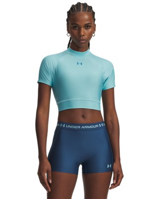 HeatGear® Women's Crop Mock Short Sleeve | Under Armour