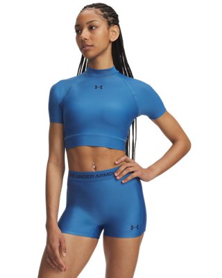 Женские топы Under Armour HeatGear® Women's Crop Mock Short Sleeve