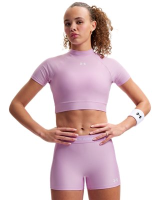 HeatGear® Women's Crop Mock Short Sleeve