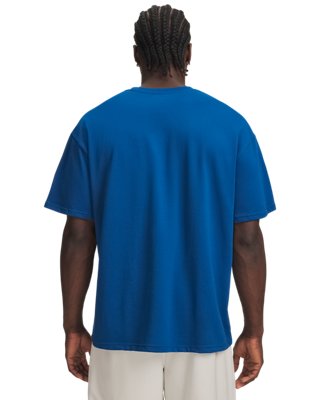 Мужской топ Under Armour UA GFB FC Heavyweight Short Sleeve, цвет: Синий / Белый — фото 2