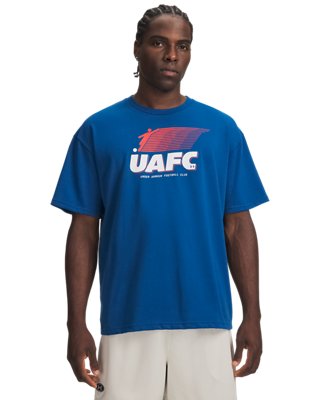 Мужской топ Under Armour UA GFB FC Heavyweight Short Sleeve, цвет: Синий / Белый — фото 1