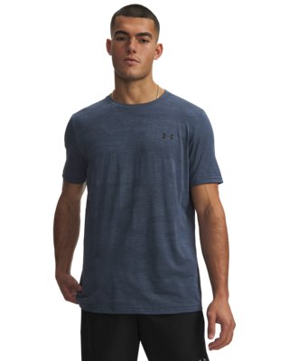 Under Armour Men's Gray Vanish Elite Seamless Camo Short Sleeve Downpour / Ultimate Black Xs