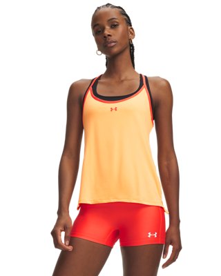 Under Armour Women's Orange Vanish Racerback Tank Bloc / Venom Red Xl