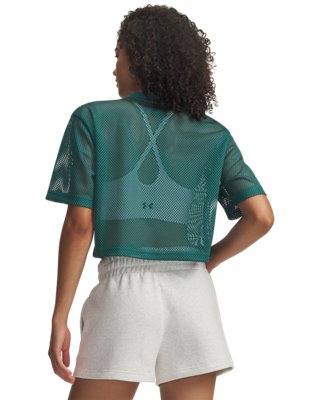 UA Football Mesh Women's Crop T-Shirt | Under Armour