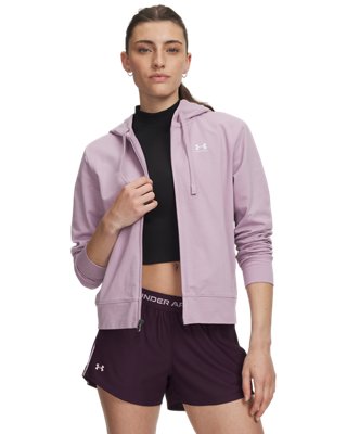 Under Armour  Sport Terry Women's Full Zip Mauve Pink / White S