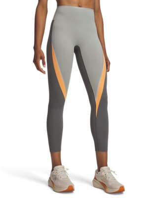 Under Armour Women's Green Halo Colorblock Leggings Clay / Titanium / Reflective S