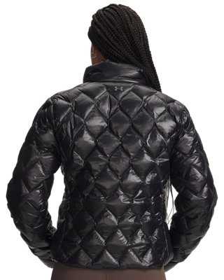 Женская куртка Under Armour UA Elicit Down Jacket, цвет: Чёрный / Тёмно-серый — фото 2