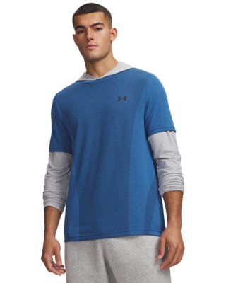 Haut à manches courtes Under Armour Vanish Seamless pour homme Aegean Bleu / Ultimate Noir M