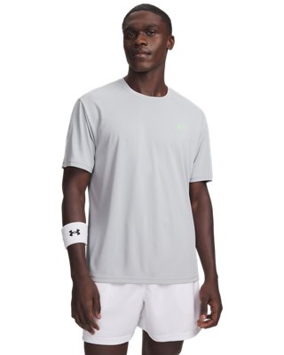 Under Armour Men's Gray Tech™ Taping Short Sleeve Mod / White / Lumos Lime M