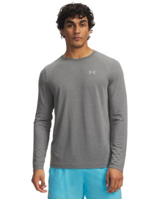 Haut à manches longues Under Armour Wool Run pour homme Clay Vert / réfléchissant M