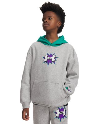 UA Rival Fleece Graphics Boys' Hoodie