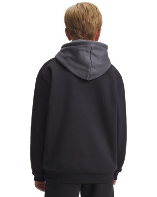 Худи Under Armour UA Rival Fleece Graphics для мальчиков, цвет: Антрацитовый / Серый — фото 2