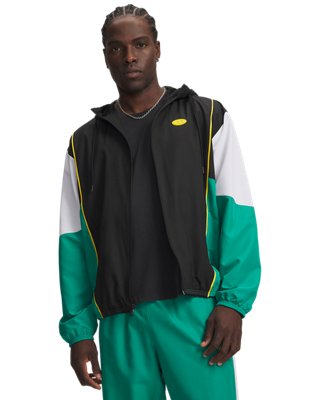 Under Armour Rival Woven Colorblock Jacke für Herren Ultimate Schwarz / Weiß / Zeppelin Gelb 3XL