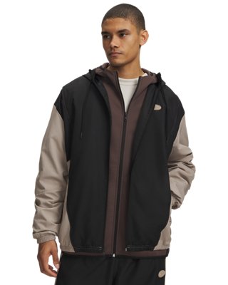 Under Armour Rival Woven Colorblock Jacke für Herren Ultimate Schwarz / Timberwolf Taupe / Timberwolf Taupe 3XL