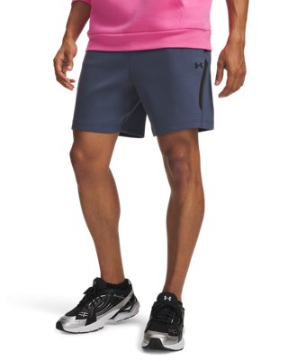 Under Armour Unstoppable Fleece Shorts für Herren Downpour Grau / Schwarz 3XL