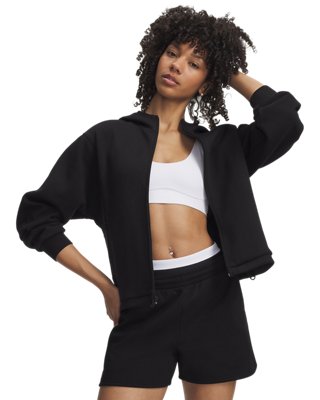 Under Armour Women's Black Unstoppable Fleece Jacket Ultimate / Ultimate Xs