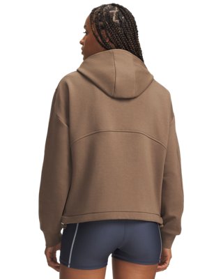 Женская куртка Under Armour UA Unstoppable Fleece, цвет: Пустынный серо-коричневый — фото 2