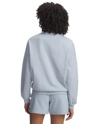Женский топ Under Armour UA Icon Fleece: Reinvented Crew, цвет: Синий туманный — фото 2