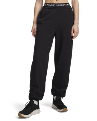 Under Armour Icon Fleece-Trainingshose für Damen Ultimate Schwarz / Weiß M