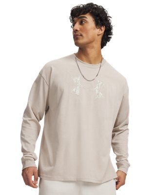 Haut à manches longues Under Armour Heavyweight Unstoppable pour homme Highland Buff / Summit Blanc M
