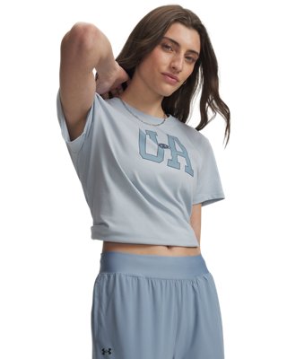 Under Armour  Icon Fleece Graphic Women's Short Sleeve Blue Fog / Blue Wind XS
