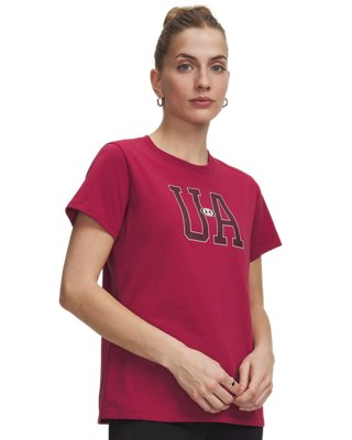 Under Armour  Icon Fleece Graphic Women's Short Sleeve Claret / Vintage Maroon XXL