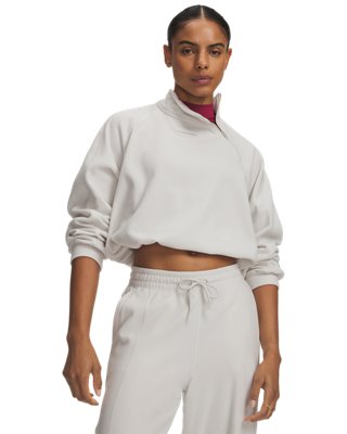 Haut ¼ zip Under Armour Performance Fleece pour femme Summit Blanc / Summit Blanc S