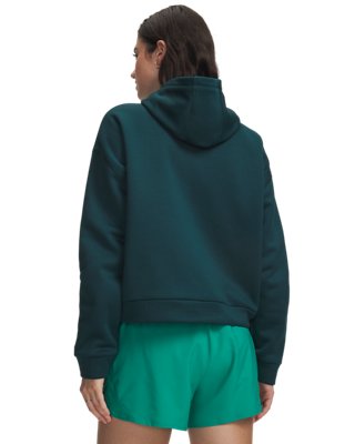 Женское худи Under Armour Armour Fleece®, цвет: Зелёный — фото 2