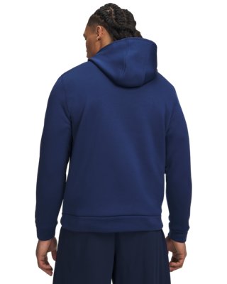 Мужское худи Under Armour Armour Fleece® Big Logo, цвет: Тёмно-синий / Синий — фото 2