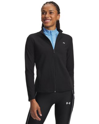 Haut entièrement zippé Under Armour Motion pour femme Ultimate Noir / Blanc M
