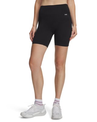 Under Armour Women's Black Motion Bike Shorts Ultimate / White Xl
