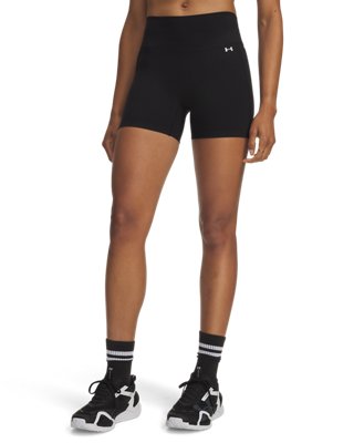 Under Armour Motion Middy Shorts für Damen Ultimate Schwarz / Weiß S