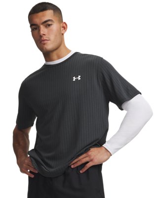 Under Armour Men's Black Tech™ Vent Jacq Rd Short Sleeve Ultimate / White M