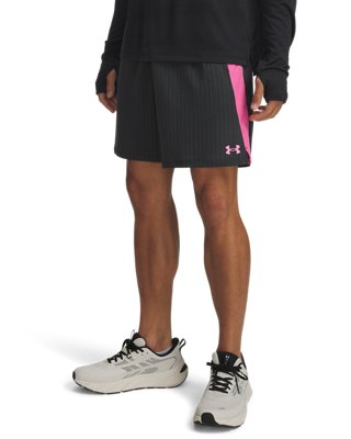 Under Armour Men's Black Tech™ Vent Jacq Rd 7" Shorts Ultimate / Pink Frenzy / Pink Frenzy S