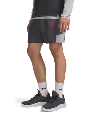 Under Armour Men's Gray Tech™ Utility Shorts Castlerock / Mod / Racer Red M