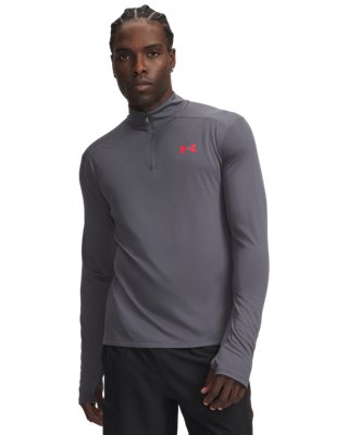 Haut ¼ zip Under Armour Tech™ Utility pour homme Castlerock / Racer Rouge S