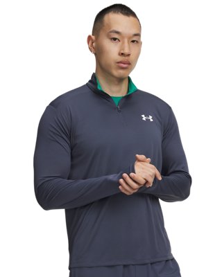 Haut ¼ zip Under Armour Tech™ Utility pour homme Downpour Gris / Geode Vert M
