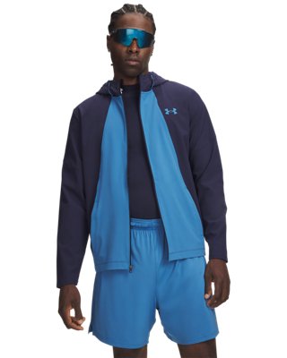 Veste Under Armour Tech™ Utility Woven pour homme Midnight Bleu Marine / Aegean Bleu / Aegean Bleu XL
